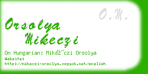 orsolya mikeczi business card